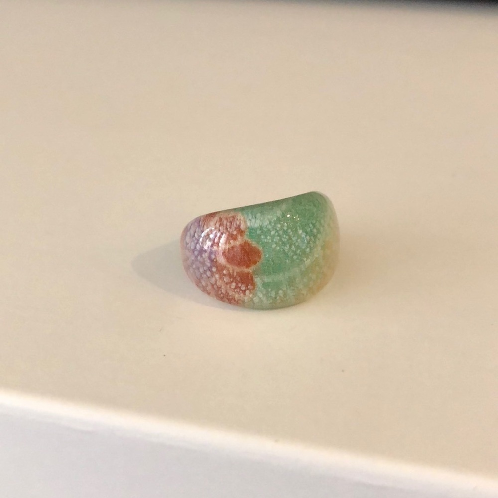 Japanese kimono resin ring